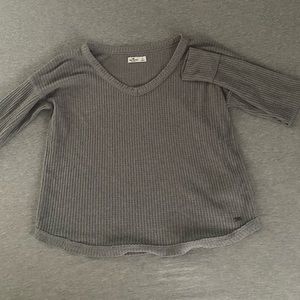 Cozy Gray Waffle Sweater